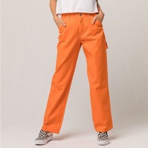 Juniors Dickies Carpenter Bright Orange Dickies Pants With Belt Size 13x31